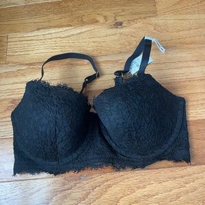 Elegant Black Lace Bralette balconette aerie brand new with tags size 34DD